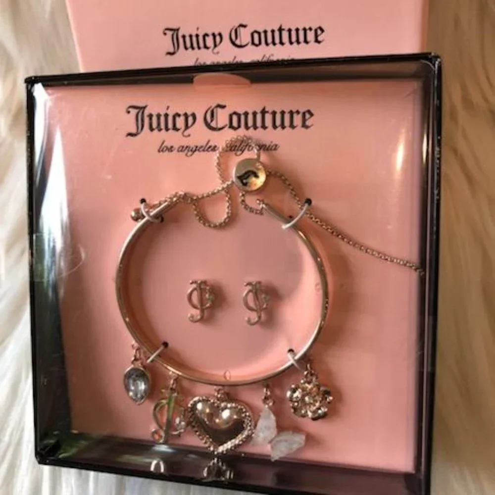 Juicy Couture Slider Charm Bracelet & Earring Set